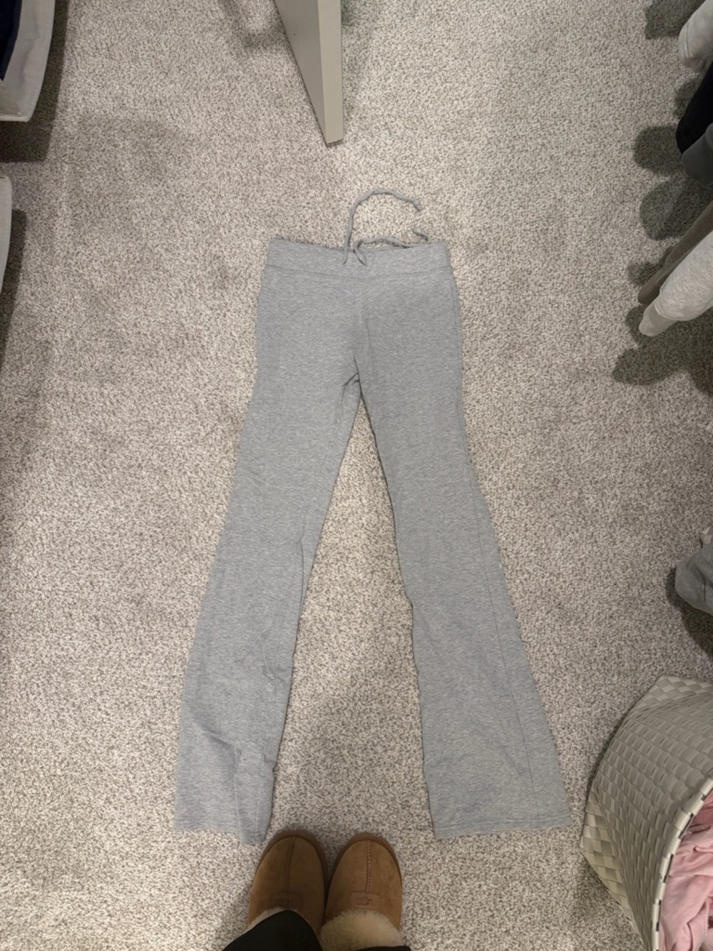 ALO light Gray Drawstring Lounge Pants
